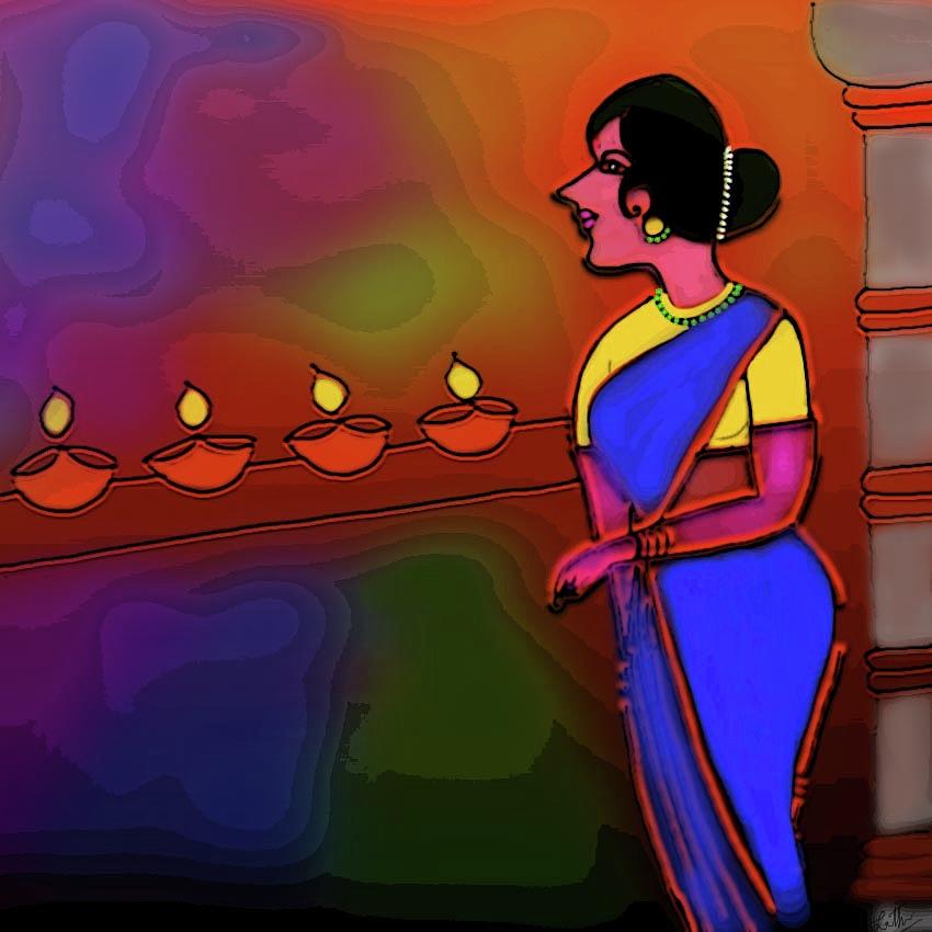 Diwali Days Digital Art by Latha Gokuldas Panicker