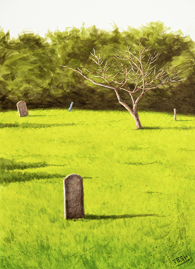 Dix Park Cemetery- 2 Painting by Tesh Parekh - Fine Art America