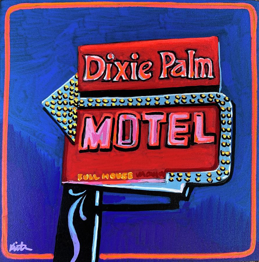 Dixie Palm Motel St. George Utah Drawing by Kirsten Beitler