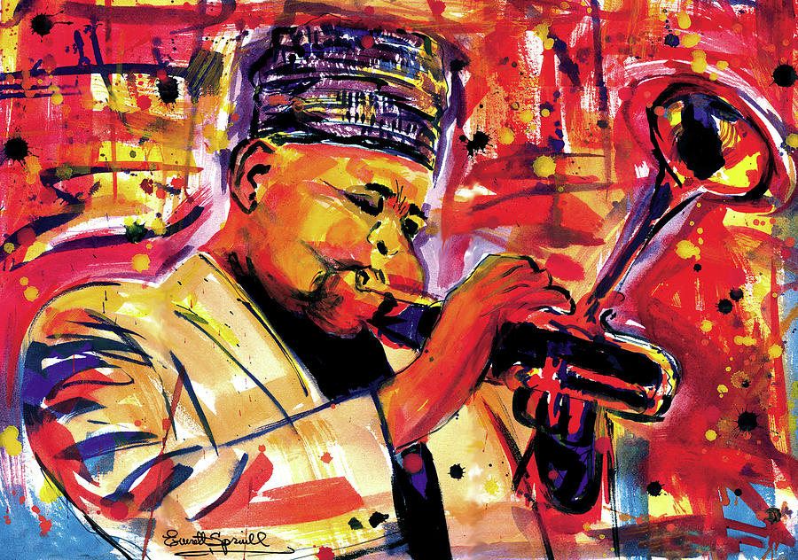 Orlando Painting - Dizzy Gillespie by Everett Spruill