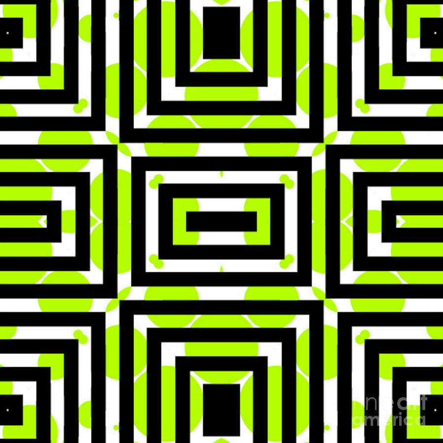 Dizzy Green Dots Digital Art by Designs By L