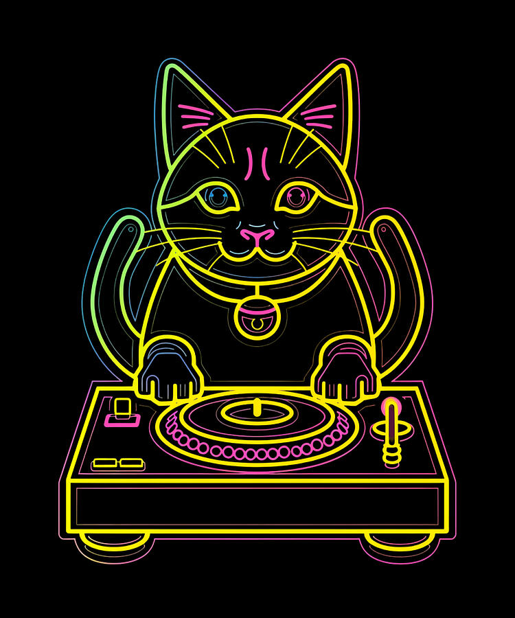 Music Digital Art - DJ Cat cool Collection by Rush