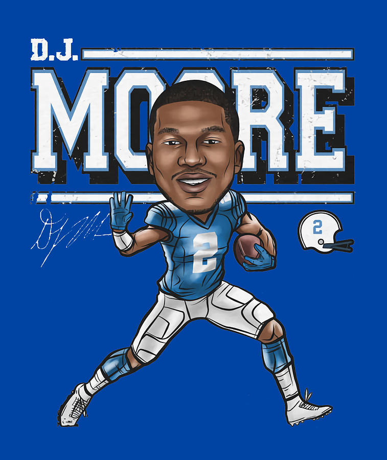 DJ Moore Player Map Digital Art by Kelvin Kent - Pixels