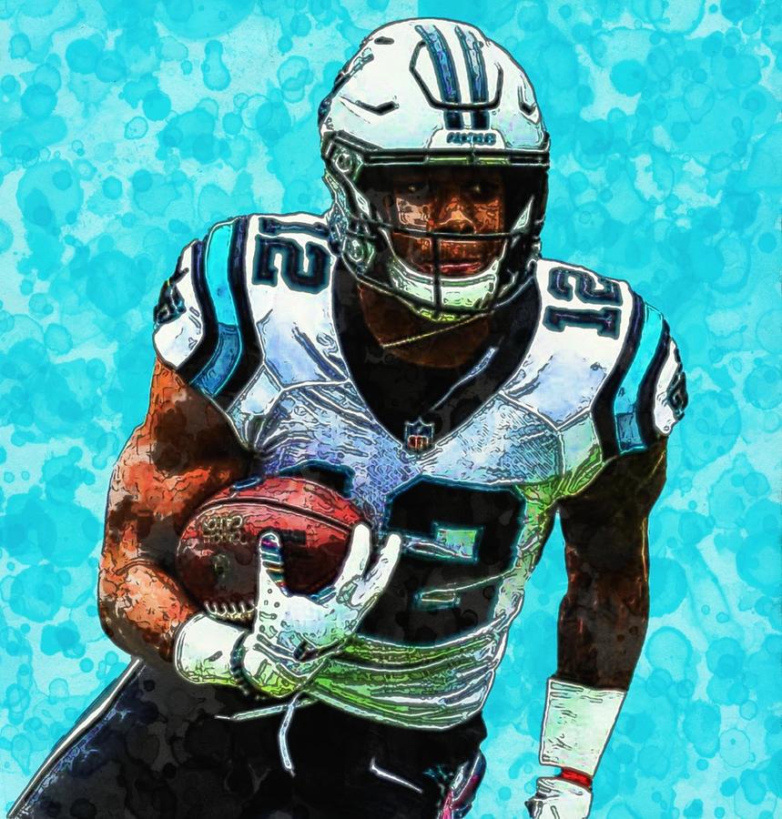 DJ Moore Panthers WR Digital Art by Bob Smerecki - Fine Art America