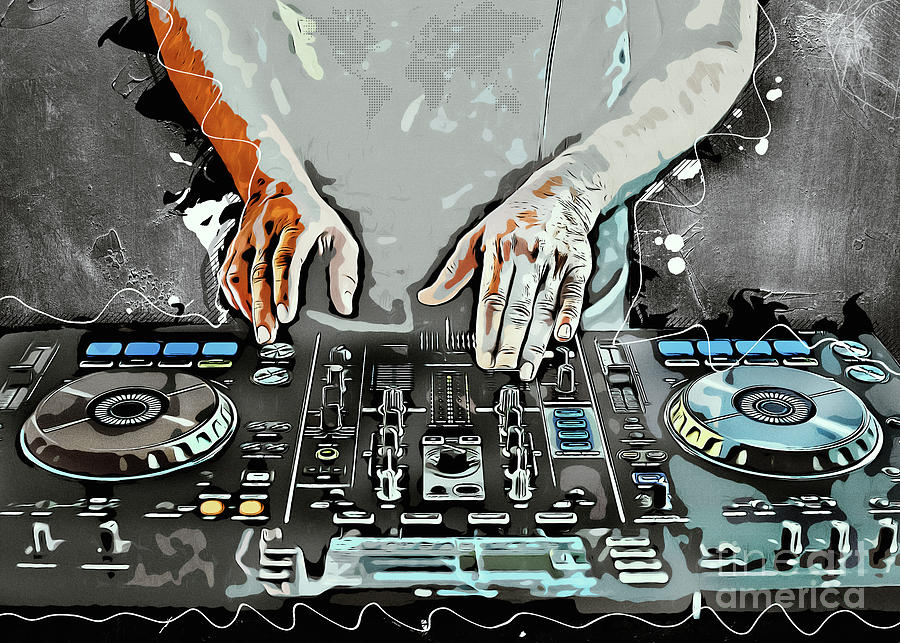 DJ set music art #dj #music Digital Art by Justyna Jaszke JBJart