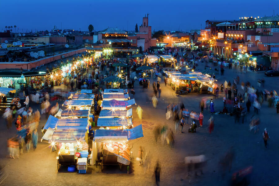 Djemaa El Fna at Night Photograph by Bill Chardon Djemaa El Fna at Night Photograph by Bill Chardon