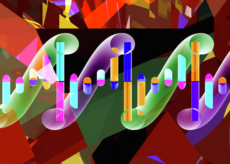 DNA Dreaming 9b Digital Art by Russell Kightley