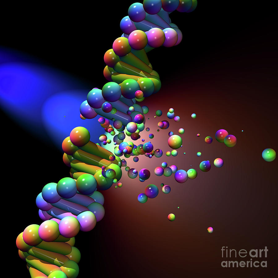 DNA Exploding Digital Art by Russell Kightley