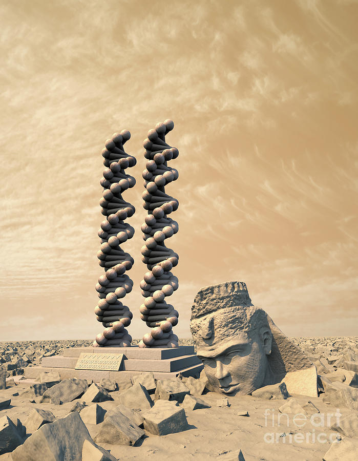 DNA Ozymandias Digital Art by Russell Kightley