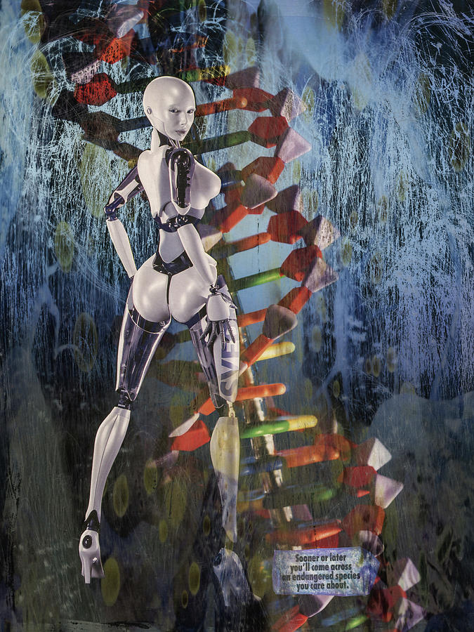 DNA Update Rev 6.0 Mixed Media by Sharon Nickodem