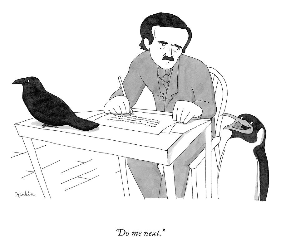 Penguin Drawing - Do Me Next by Charlie Hankin