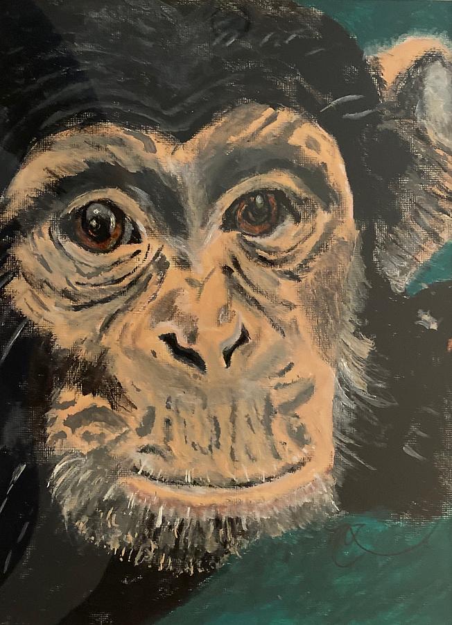 Chimpanzee Rescue Painting by Melody Fowler