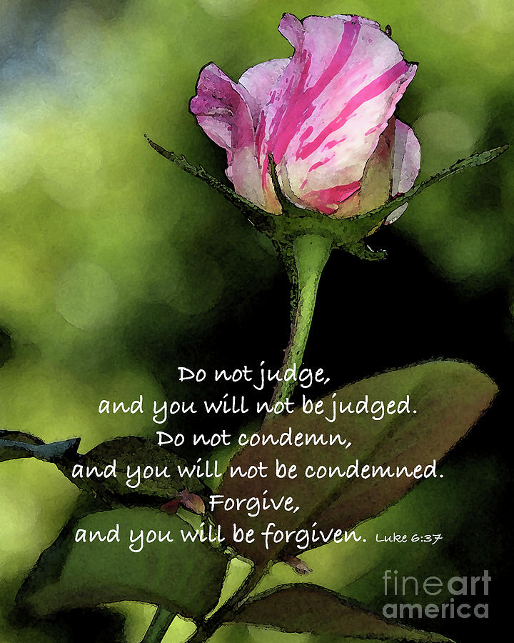 Flower Digital Art - Do Not Judge But Forgive Others by Kirt Tisdale