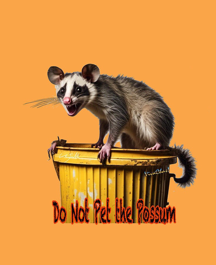 Do Not Pet the Possum Digital Art by Chas Sinklier