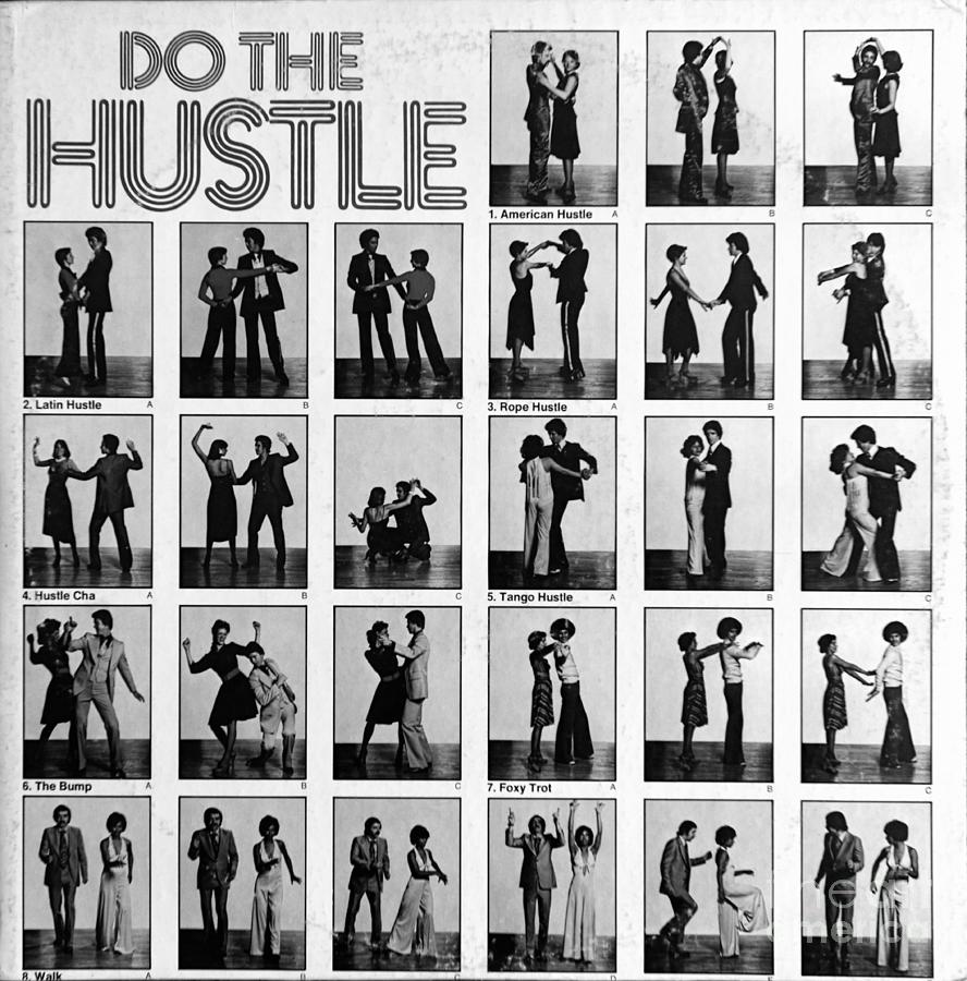 Music Photograph - Do the Hustle on Vinyl in black and white by Paul Ward