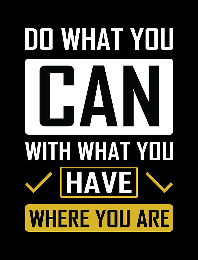 Do What You Can Poster yellow 80s Painting by Shaw Heather | Fine Art ...