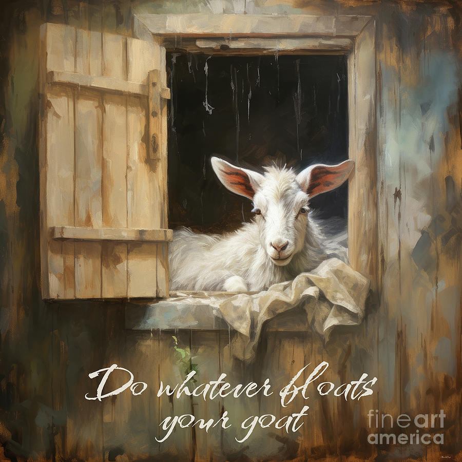 Do Whatever Floats Your Goat Painting by Tina LeCour
