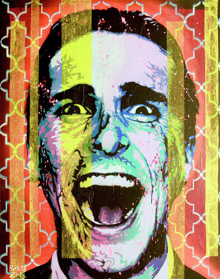 Christian Bale Painting - Do You Like Huey Lewis And The News? alternate by Bobby Zeik