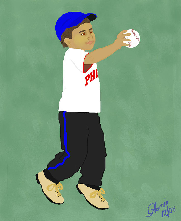 Do You Want to Play Ball Painting by Pharris Art