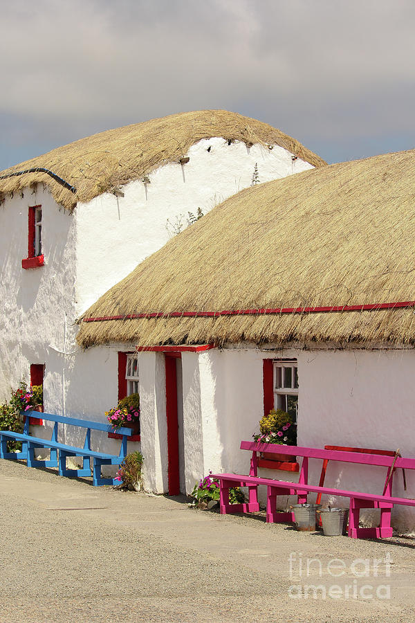 Doagh Famine Village Thatched Cottages Photograph by Eddie Barron