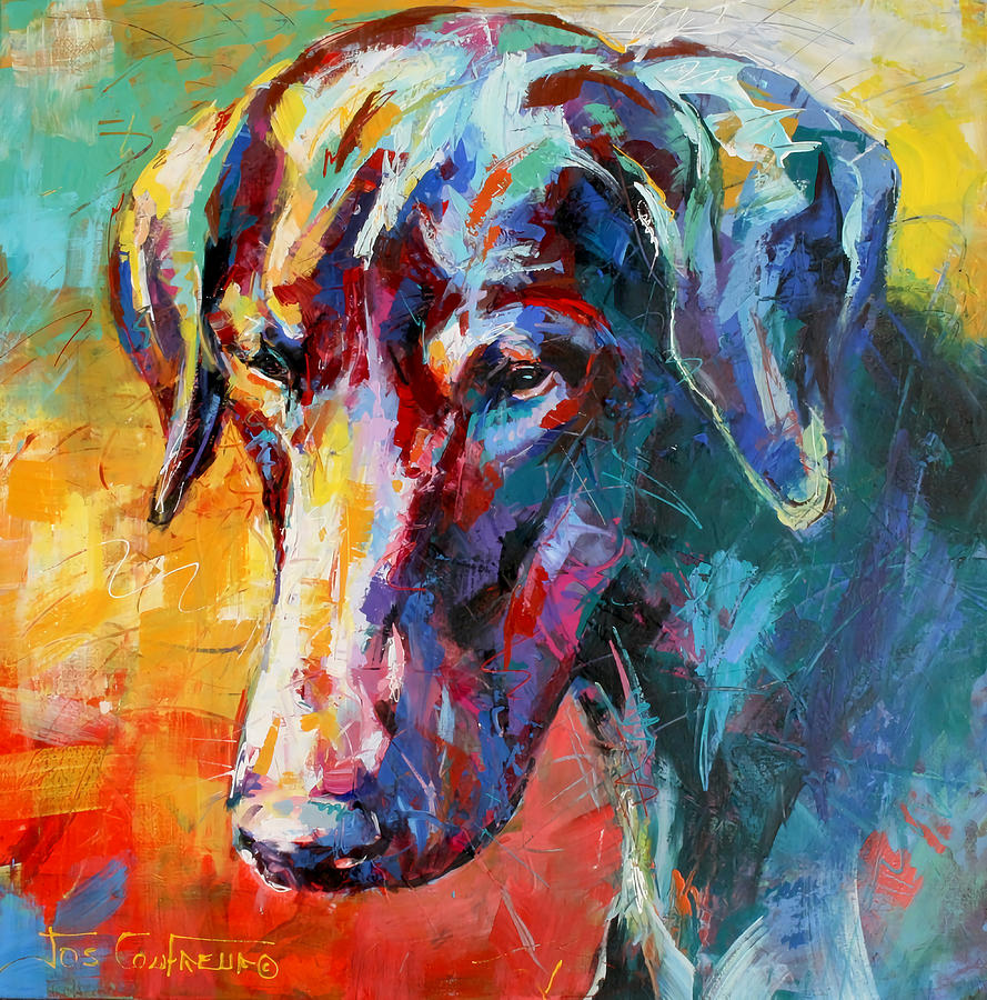 Doberman Poster girl Painting by Stevens Hannah - Pixels