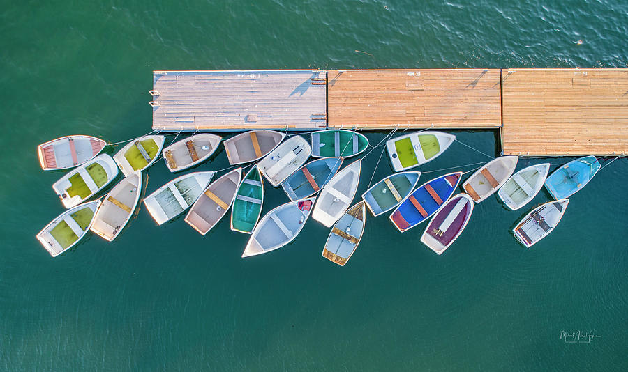 Dock and Dory Photograph by Veterans Aerial Media LLC