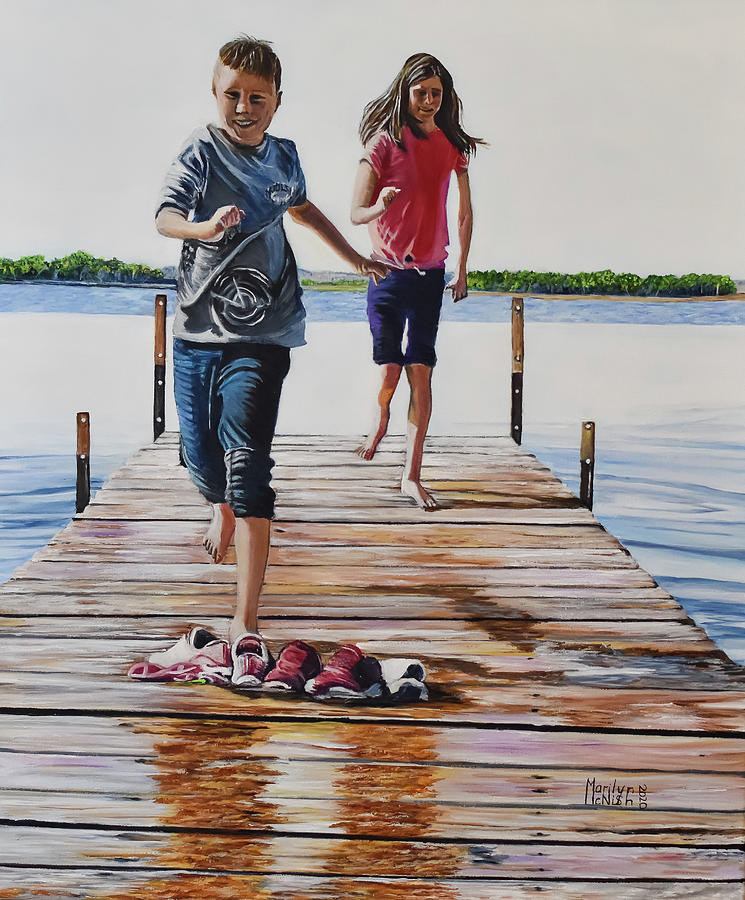 Summer Painting - Dock Days by Marilyn McNish
