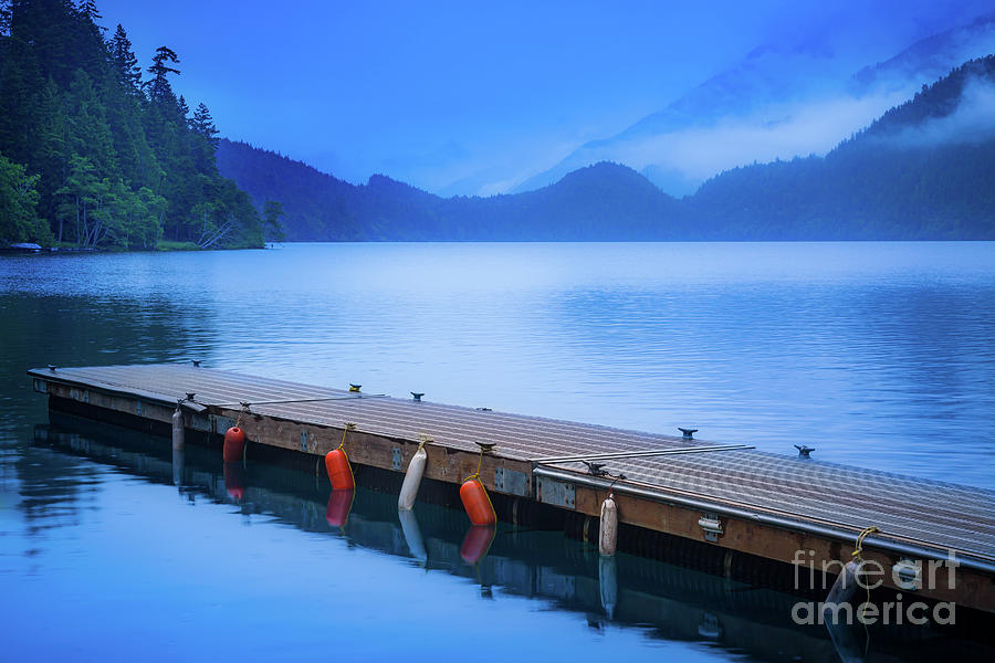 Architecture Photograph - Dock on the Lake by Inge Johnsson