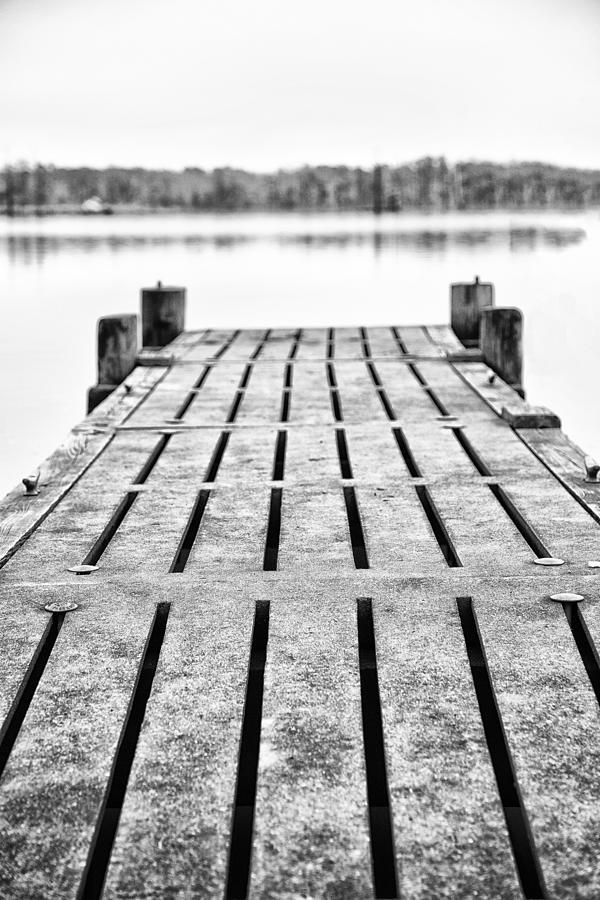 Dock on the Neuse River - Glenburnie Park Boat Ramp Photograph by Bob Decker