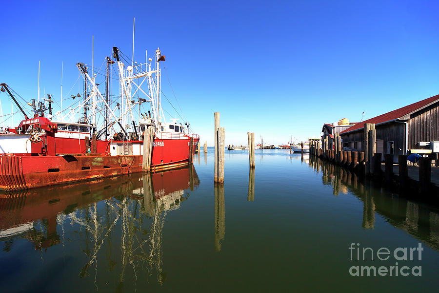 Dock Reflections at Long Beach Island Photograph by John Rizzuto