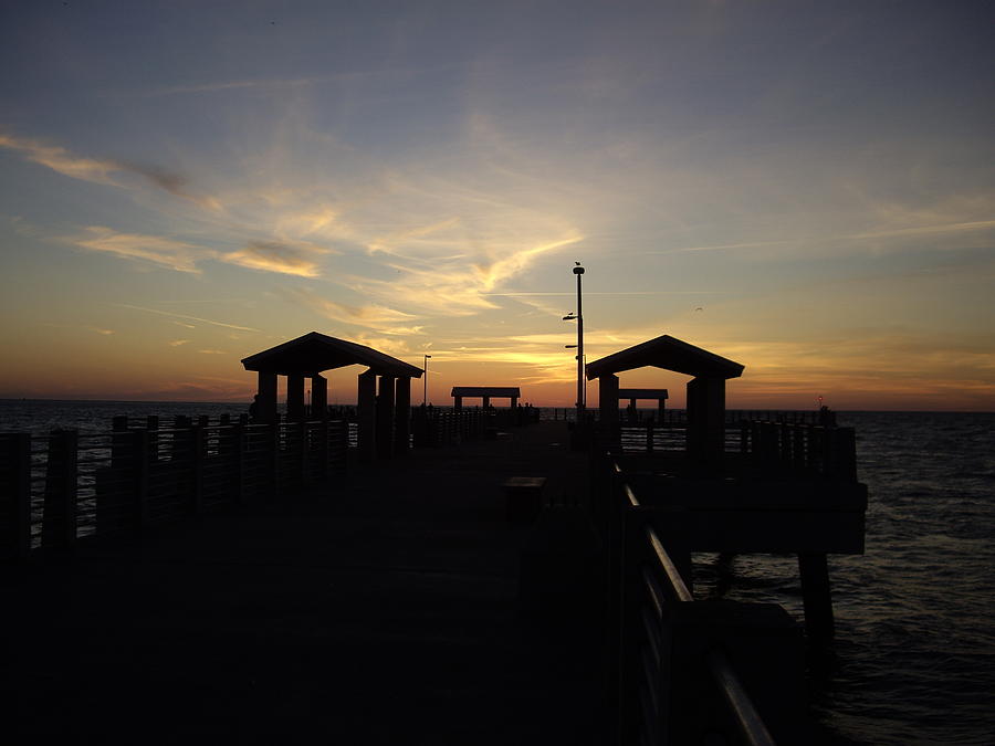 Dock sunset Photograph by Lisa Mutch