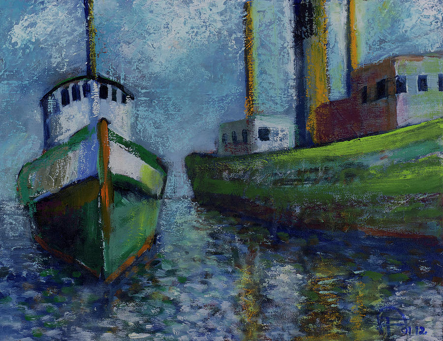 Docked, Retired, Restored Painting by Walter Fahmy