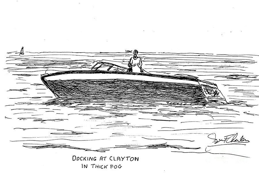 Docking at Clayton Drawing by Joel Charles Pixels