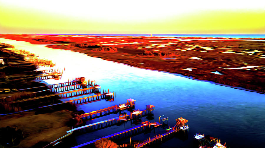Docks at Sunset Digital Art by Sand Catcher