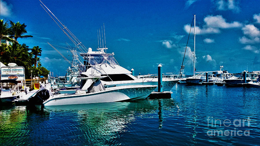 Docks of Key West 1 Digital Art by Aldane Wynter