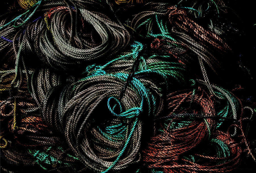 Dockside Ropes Still Life 2 Photograph by Marty Saccone