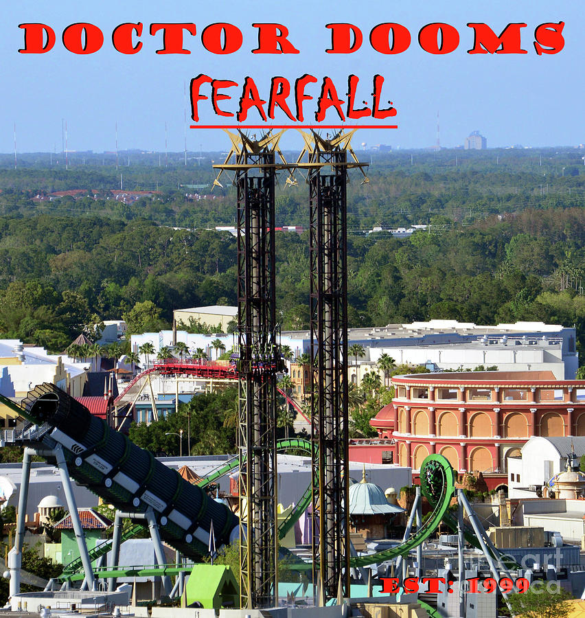 Doctor Dooms Fearfall poster Mixed Media by David Lee Thompson