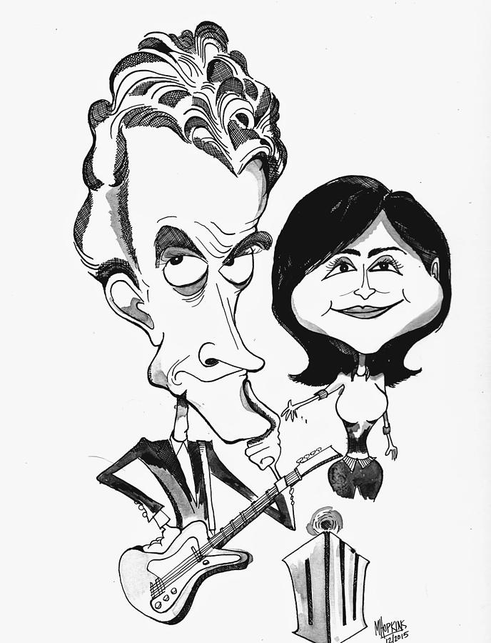Doctor Who and Clara Drawing by Michael Hopkins