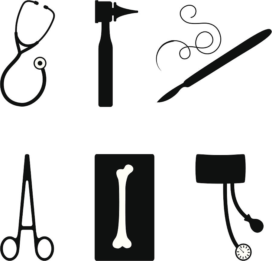 Doctors items Drawing by Linearcurves