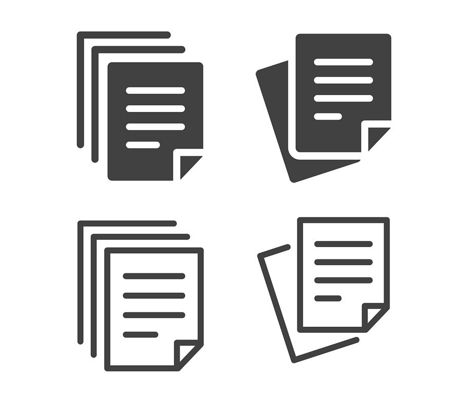 Documents - Illustration Icons Drawing by -victor-