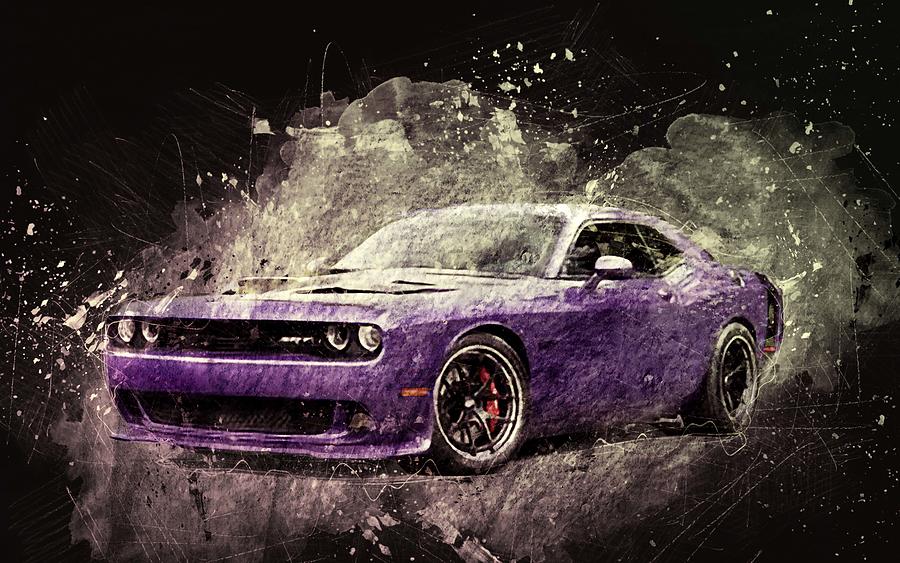 Dodge Challenger American Sports Car Purple Challenger Forgeline Wheels ...