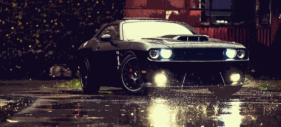 Viper Digital Art - Dodge Challenger Custom by Thespeedart