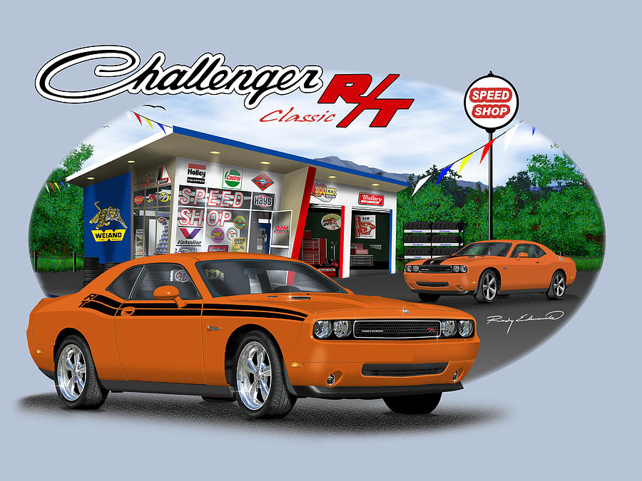 orange dodge challenger