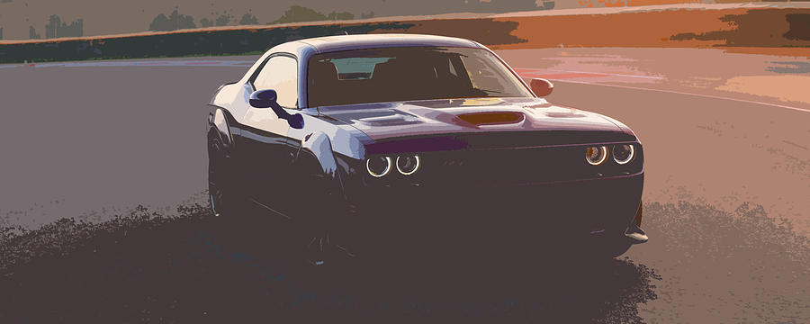 Viper Digital Art - Dodge Challenger RT by Thespeedart