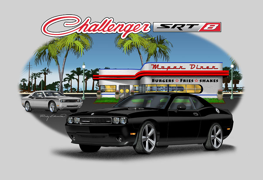 2009-14 Dodge Challenger RT Muscle Car Art Print NEW 