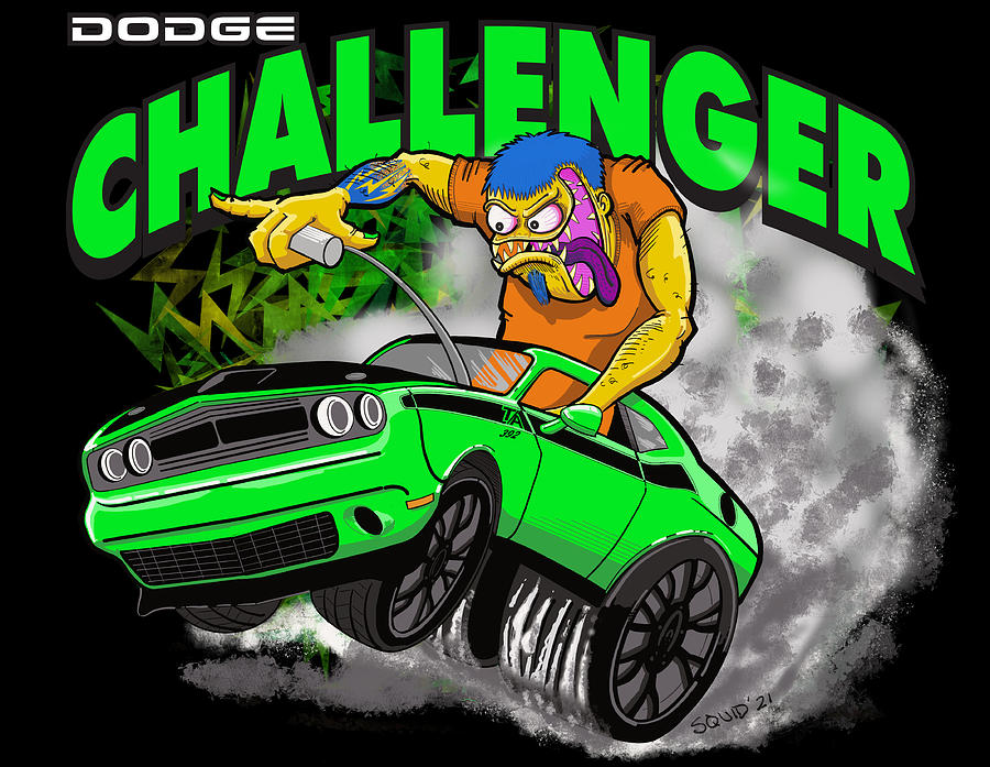 Challenger Digital Art - Dodge Challenger TA by Mark Jewell