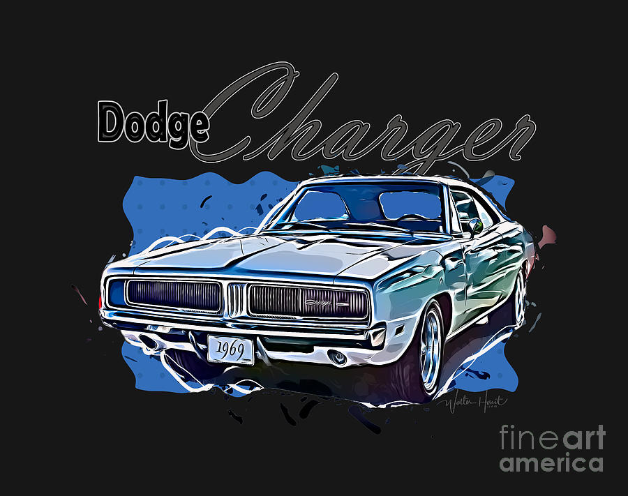 Dodge Charger American Muscle Car Digital Art by Walter Herrit