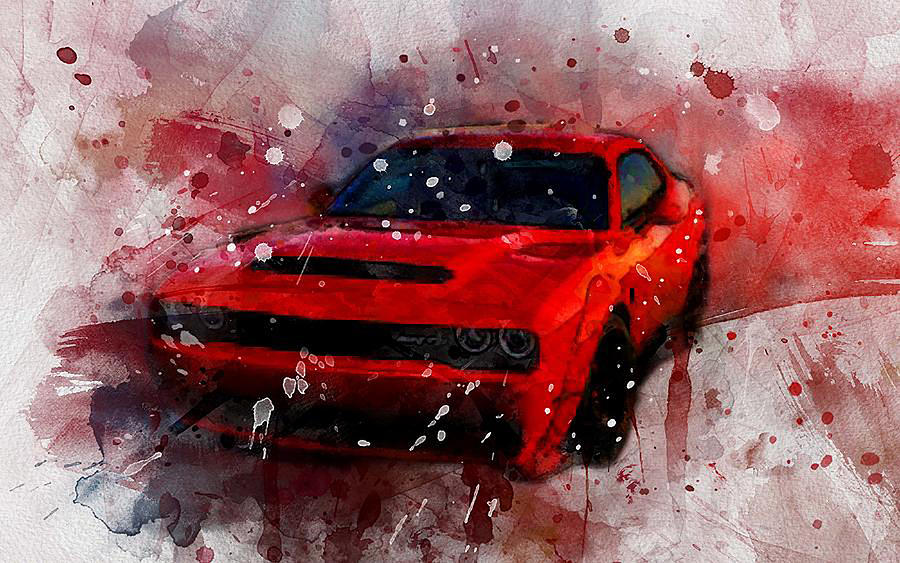 Dodge Charger Srt Demon Red Sports Race Car Tuning Charger Srt American ...