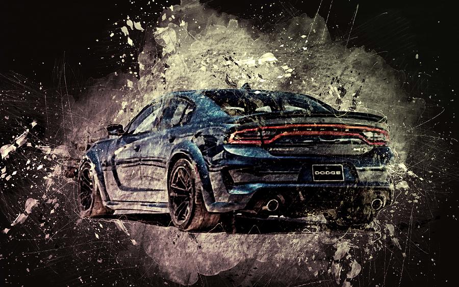 Dodge Charger Srt Hellcat 2020 View Exterior Tuning Digital Art by Bren ...