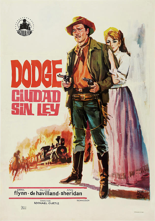 Dodge City, 1939 - art by Jose Montalban Mixed Media by Movie World Posters